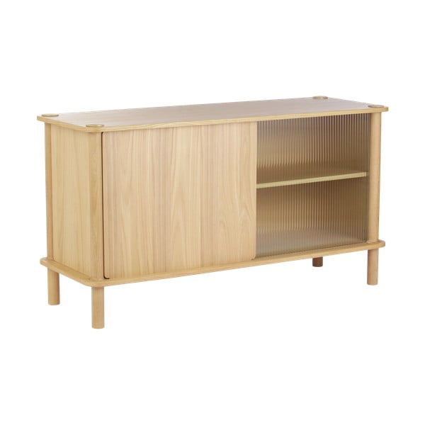 Tammepuidust lükandustega vitriinkapp 135x73,5x48 cm Italic - UMAGE-image-4