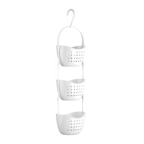Bílý závěsný organizér do sprchy se třemi přihrádkami Premier Housewares Caddy