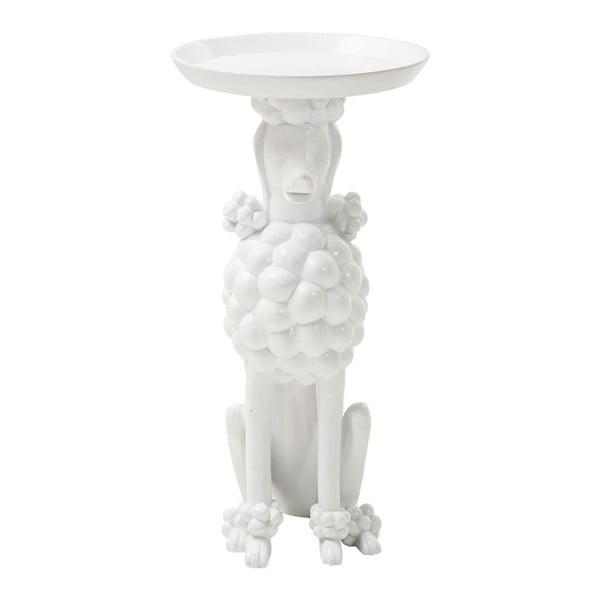 Bílý odkládací stolek Kare Design Pudel