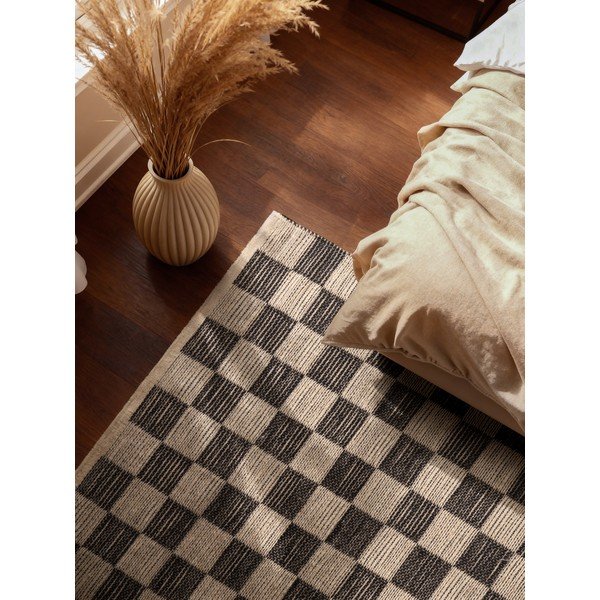 Must/kreemikas käsitsi kootud džuudisegu vaip 200x300 cm Rex - Hanse Home-image-2