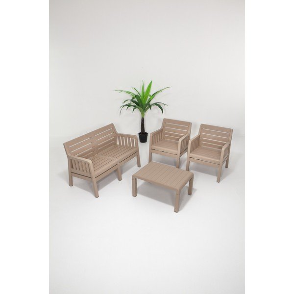 Beež aiamööbli komplekt 4-le Lara - Floriane Garden-image-1