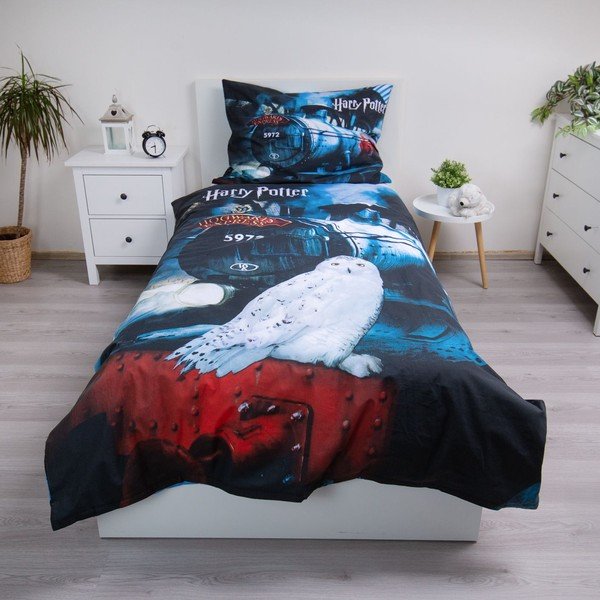 Puuvillane laste voodipesu üheinimesevoodile 140x200 cm Harry Potter "Hogwarts Express" - Jerry Fabrics-image-1