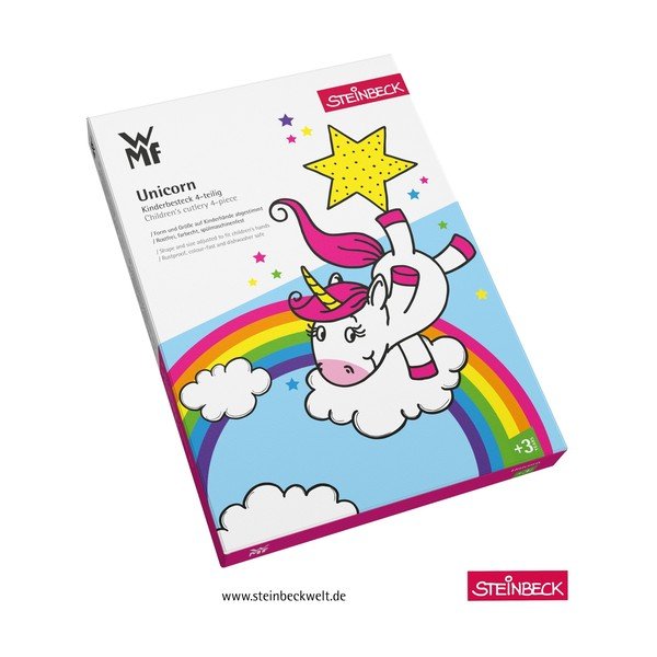 4 roostevabast terasest laste söögiriistade komplekt Unicorn - WMF-image-2