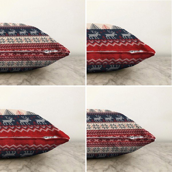 4 tšenillpadjakoti komplekt, sinine Nordic, 55 x 55 cm. - Minimalist Cushion Covers-image-1