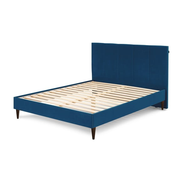 Sinine topitud kaheinimese voodi koos võrega 160x200 cm Vivara - Bobochic Paris