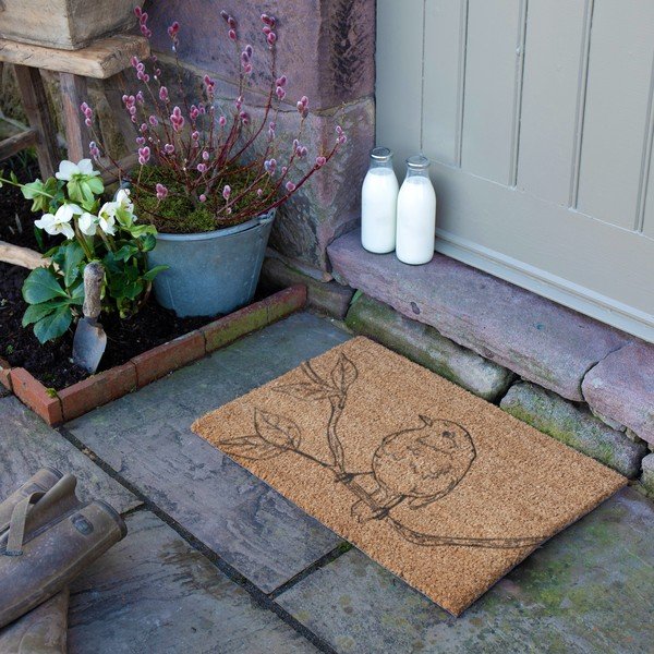 Kookoskiududest matt 40x60 cm Pencil Robin - Artsy Doormats-image-3