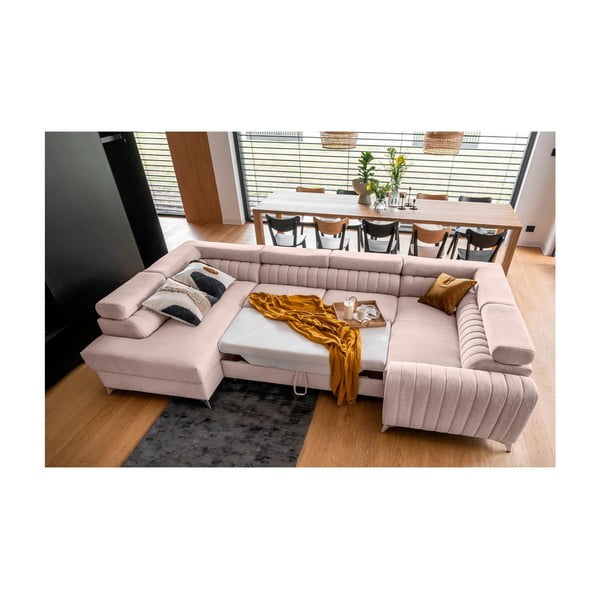 Roosa lahtikäiv/sahtliga nurgadiivan (vasak nurk/U-kujuline) Louis – ELTAP-image-3