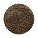 Tumepruun ümmargune vaip ø 160 cm Fluffy - Ayyildiz Carpets