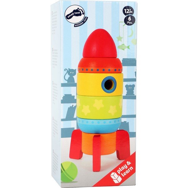 Laste puidust kokkupandav mäng Rocket - Legler-image-1