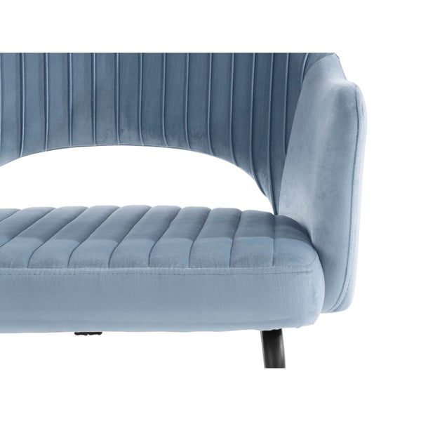 Helesinised sametist söögitoolid 2-st komplektis Britney - Støraa-image-1