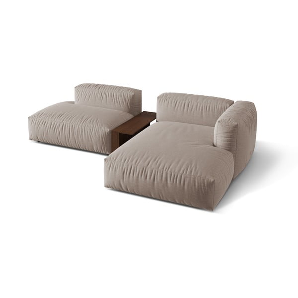 Beež modulaarne nurgadiivan (parem nurk) Martina - Micadoni Home-image-2