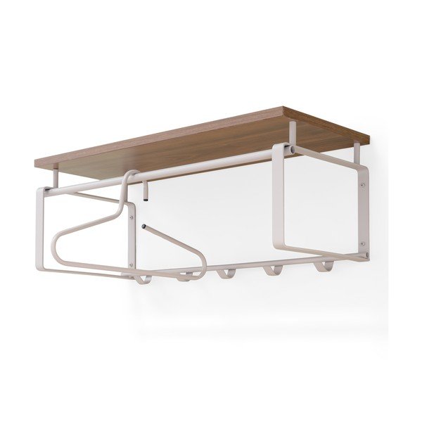 Terasest seinariiul naturaalses/beežkassis värvitoonis riiuliga 70 cm Rex - Spinder Design