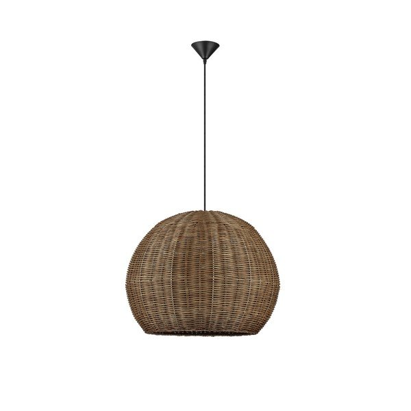 Rotangist ripplamp naturaalses värvitoonis, ø 39 cm Rielo - Nova Luce