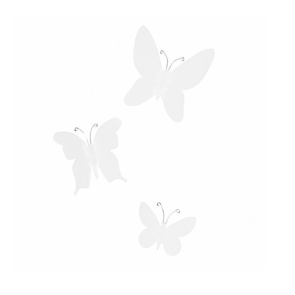 9 valge 3D seinakaunistuse komplekt Butterflies - Umbra-image-1