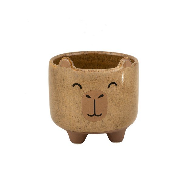 Käsitsi maalitud kivist lillepoti kaas ø 7,5 cm Mojave Capybara - Sass & Belle