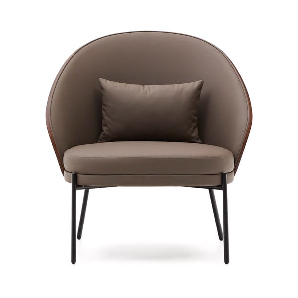 Pruun kunstnahast tugitool Eamy - Kave Home