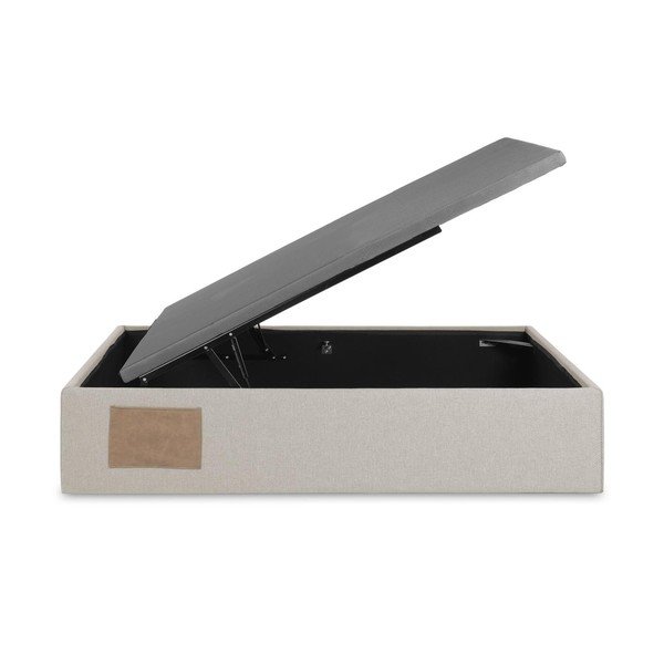 Beež polsterdatud üheinimesevoodi koos panipaigaga 90x190 cm Matters - Kave Home-image-2