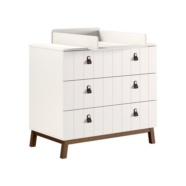 Beež laste kummut mähkimislauaga 98,5x94x57 cm Sezane - Vipack