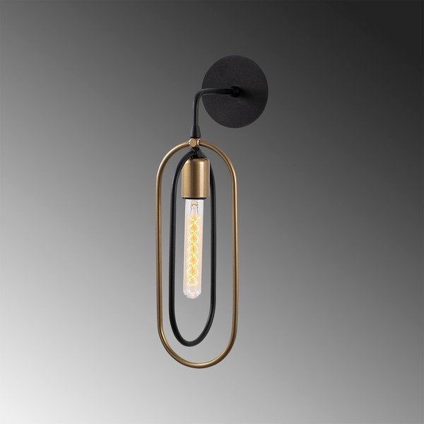 Must-kuldne seinavalgusti Cerco - Opviq lights-image-3