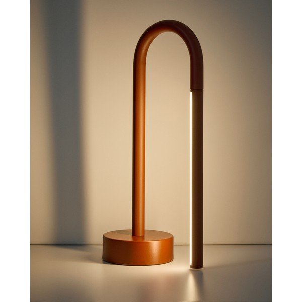 Punane metallist LED-laualamp (kõrgus 30 cm) Bow - Kave Home-image-2