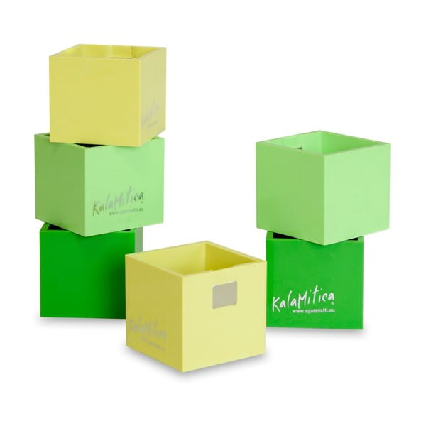 Set 6ks magnetických květináčů Cube Green, malý