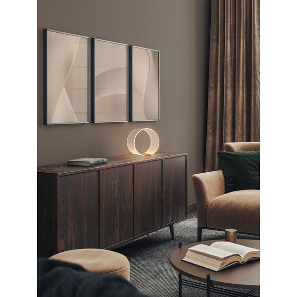 Alumiiniumist LED-laualamp, kuldse värvi, hämardatav ja akrüülklaasist varjuga (kõrgus 28 cm) Valentin - Nova Luce-image-1