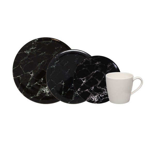 Villeroy & Boch Marmory 8-osaline must-valge portselanist nõudekomplekt Marmory Like Marmory - like | Villeroy & Boch