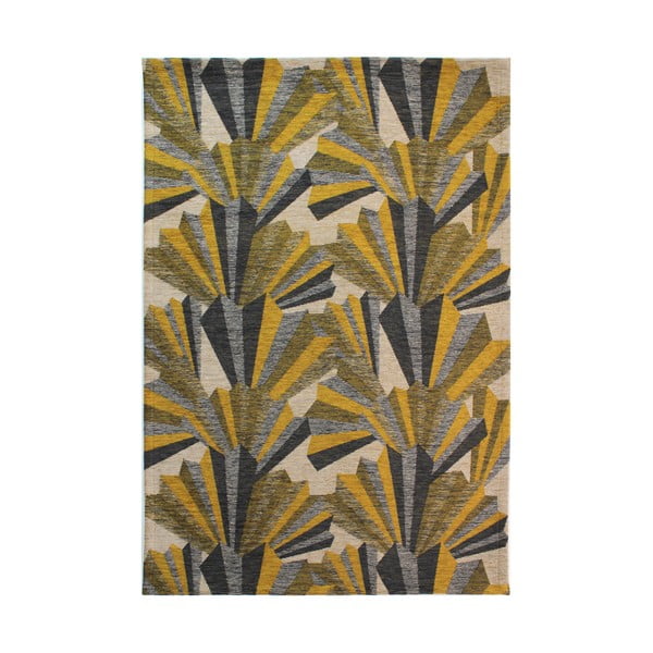 Žluto-šedý ručně tkaný koberec Flair Rugs Fanfare, 160 x 230 cm