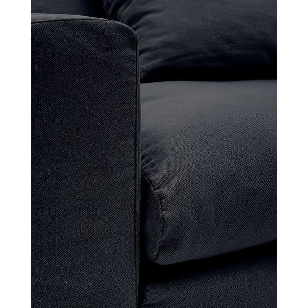 Antratsiitne linane diivan 340 cm Nora - Kave Home-image-4