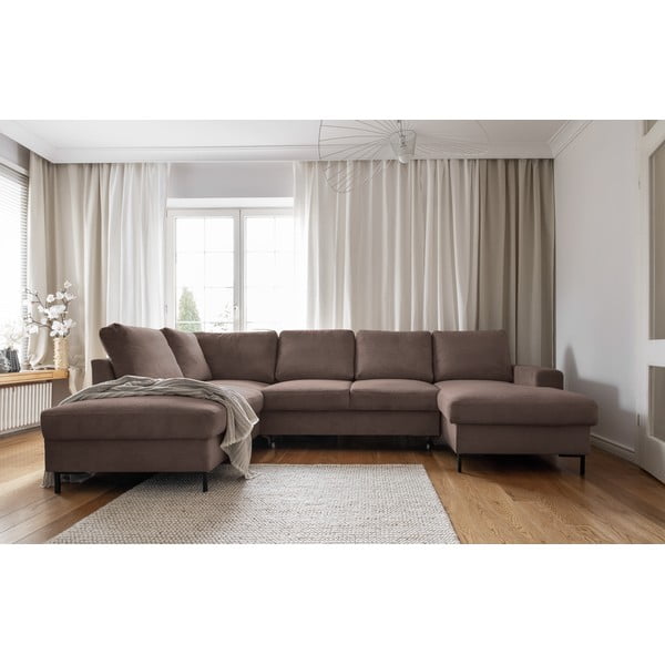 Pruun velvetist diivanvoodi (vasakus nurgas) Lofty Lilly - Miuform-image-1