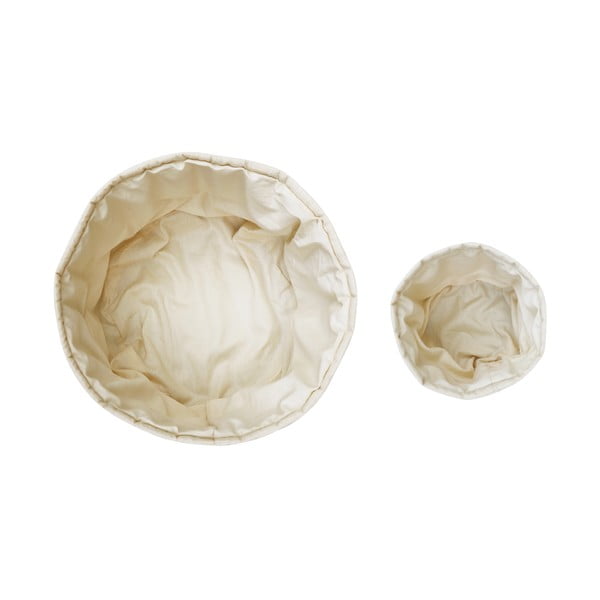 Kreemid riidest laste hoiukastid 2 tk ø 30x20 cm Bambie Natural - Lorena Canals-image-4