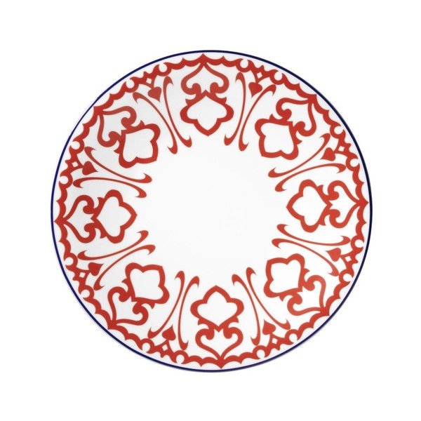 24dílný set bílého porcelánového nádobí s červeným vzorem Kütahya Porselen Desen-image-4