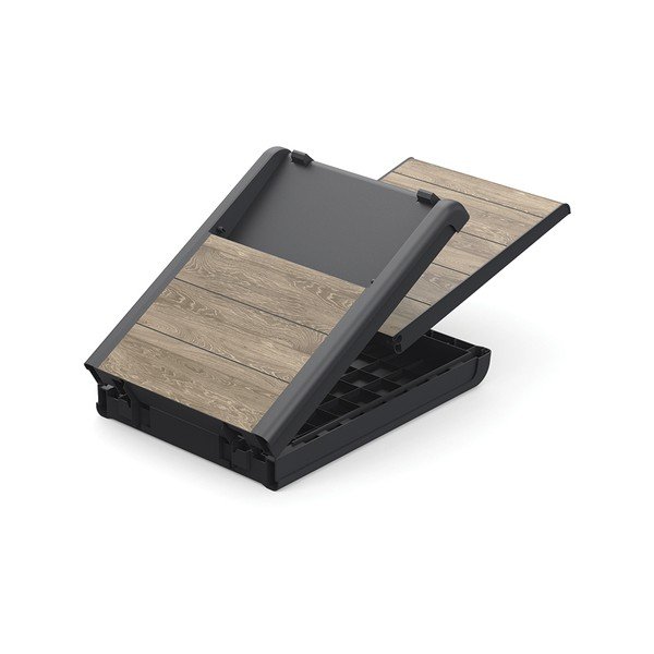 Tumepruun plastmassist reguleeritav/kokkupandav aiatool Deco Porto - Keter-image-3