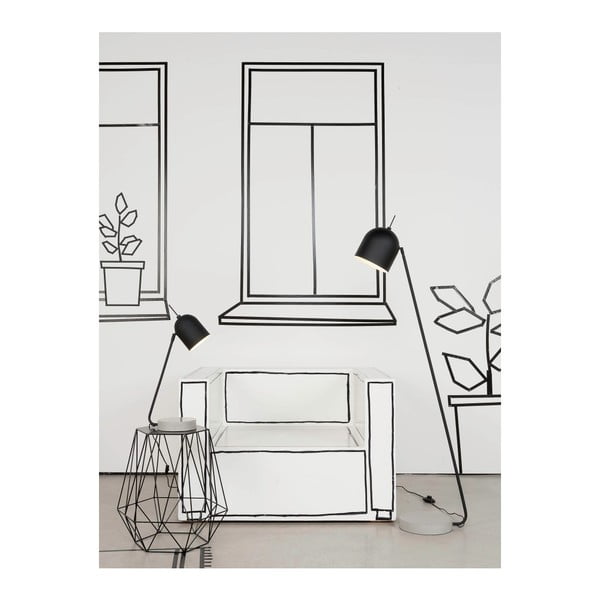 Musta ja halli värvi põrandalamp metallvarjundiga (kõrgus 147 cm) Madrid - it's about RoMi-image-3