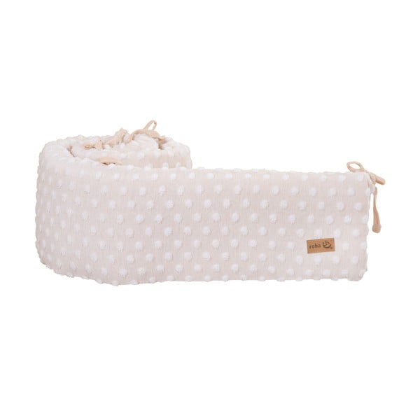 Beež puuvillaseguga võrevoodi äärekaitse 170 cm Frosty Almond - Roba-image-2