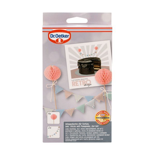 Komplekt 2 Celebrate tordidekoratsiooni Retro - Dr. Oetker-image-2