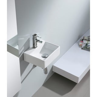 Valge keraamika väike vannitoa valamu  33,5x29 cm Giulia – Sapho