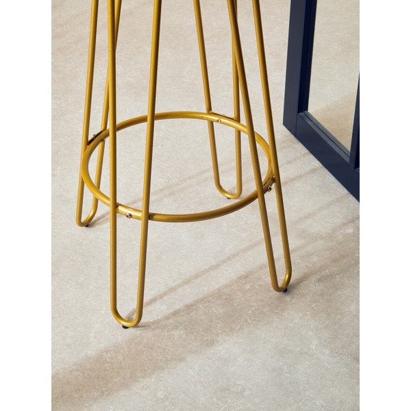 Jalakapuust baaritool kuldses/naturaalses värvitoonis (istme kõrgus 75 cm) District - Premier Housewares-image-3