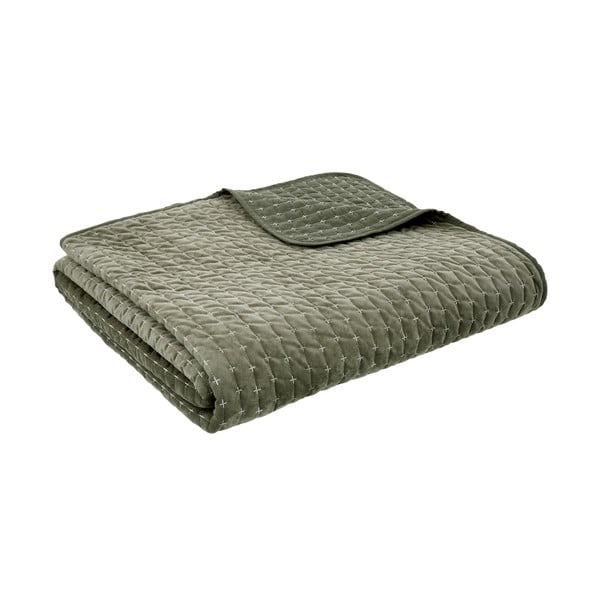 Roheline sametist tepitud voodikate 240x260 cm Attica Velvet Embroidered - Bianca