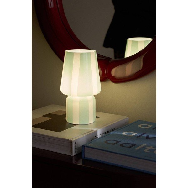 Valge/sinine klaasist laualamp (kõrgus 21,5 cm) Carlo - Ellos Home-image-1