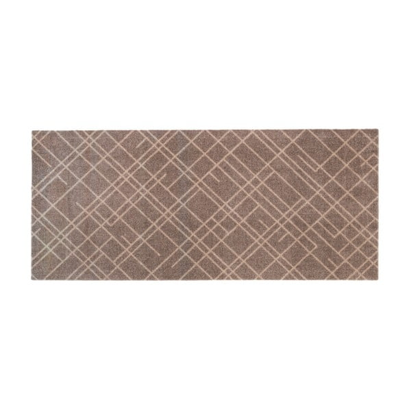 Hnědobéžová rohožka tica copenhagen Lines, 67 x 150 cm