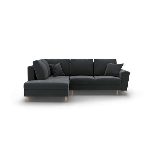 Tumehall sametist panipaigaga nurgadiivanvoodi (vasak nurk/"L"-kujuline) Kyoto - Cosmopolitan Design