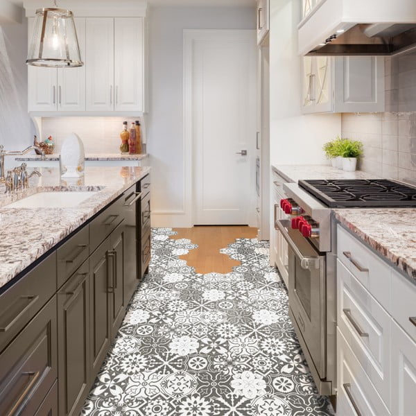 10 põrandakleebise komplekt kuusnurkadega , 20 x 18 cm Rosito - Ambiance-image-1