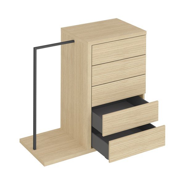 Madal tamme värvi riidekapp 105x113 cm Hugo - TemaHome-image-3