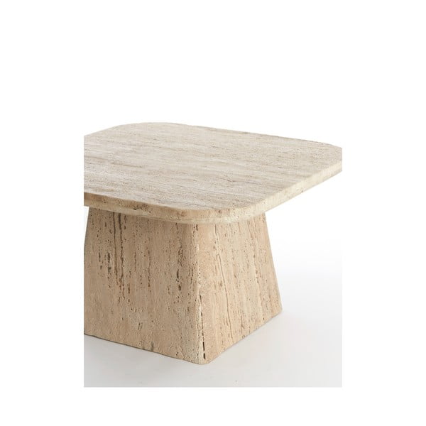 Beež kiviplaadiga kohvilaud 60x60 cm Kepami - Light & Living-image-3
