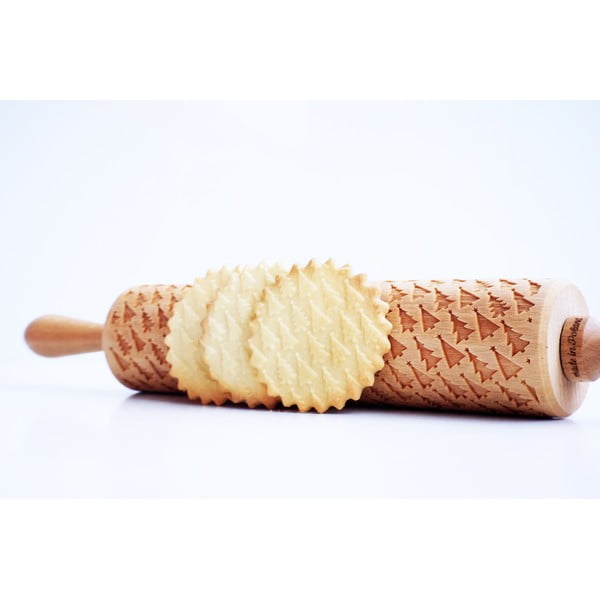 Puidust jõulukujuline tainarull Trees - Valek-image-2