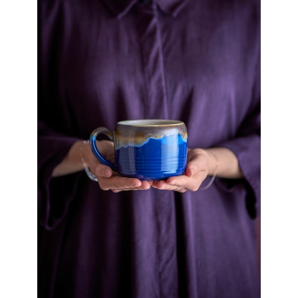 Sinised/pruunid kivikeraamikast kruusid 4tk komplektis 400 ml Sheen - Bloomingville-image-2