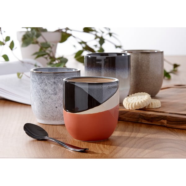 Must-valge kivitoorne kruus Cafe, 300 ml - Ladelle-image-1