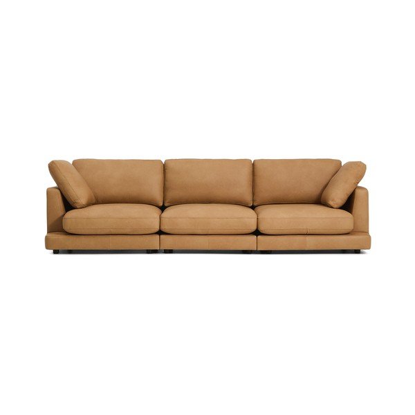 Pruun nahkdiivan 300 cm Gala - Kave Home-image-2