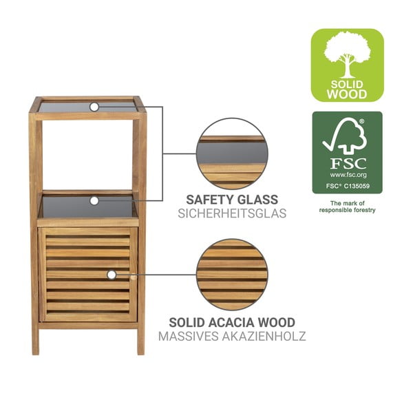 Akaatsiapuust vannitoakapp 39,5x86 cm Fondi - Wenko-image-3